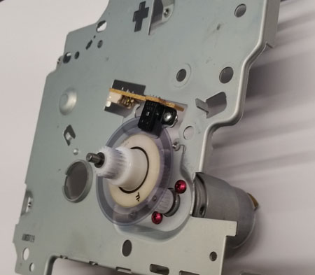 DC motor with encoder disc, removed from printer, for small Projects