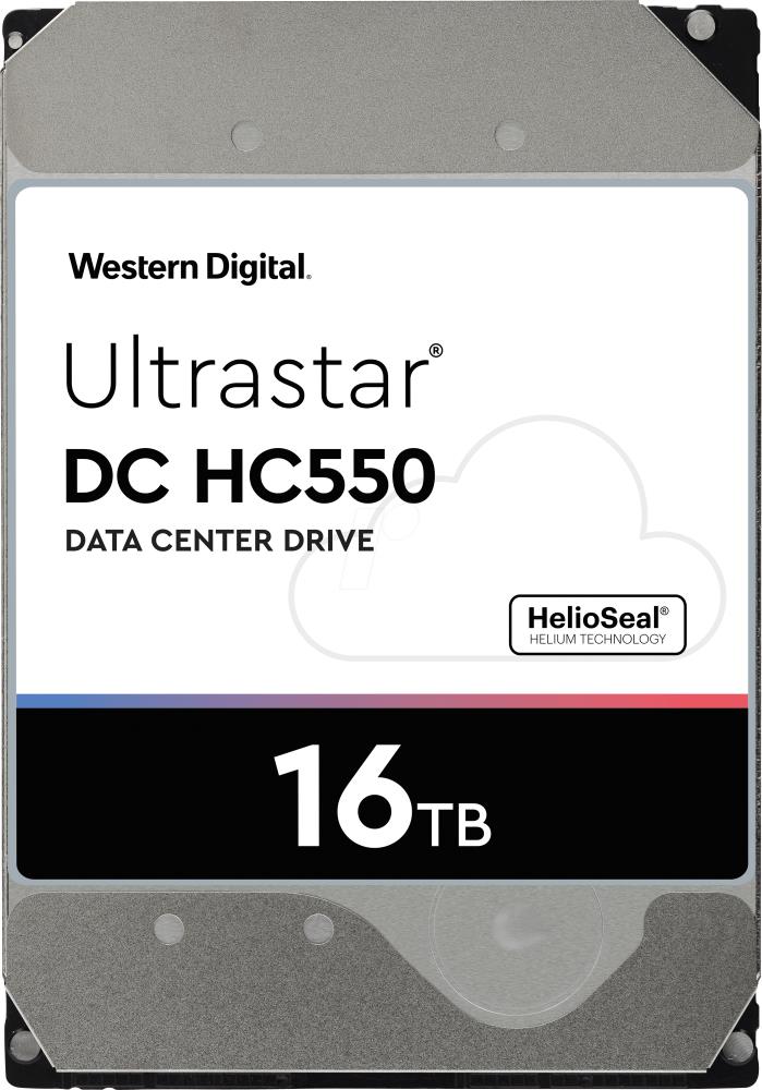 HDD|WESTERN DIGITAL ULTRASTAR|Ultrastar DC HC550|WUH721816ALE6L4|16TB|SATA 3.0|512 MB|7200 rpm|3,5