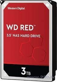 HDD|WESTERN DIGITAL|Red|3TB|SATA 3.0|256 MB|5400 rpm|3,5