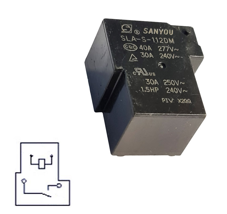 Relejs 12V, 240V 30A, SLA-S-112DM