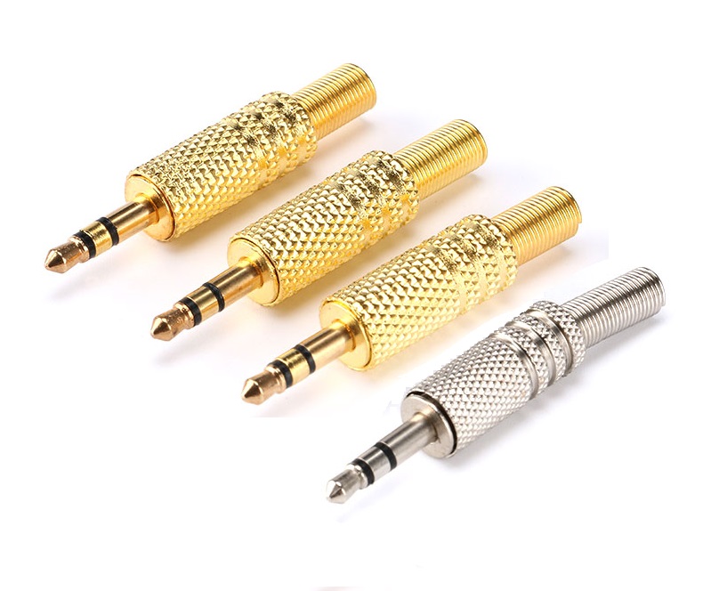 3.5mm Gold Silver Plated Headphone Plug Jack