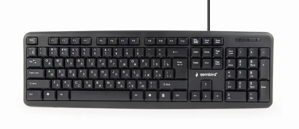 KEYBOARD STANDART USB RUS/BLACK KB-U-103-RU GEMBIRD
