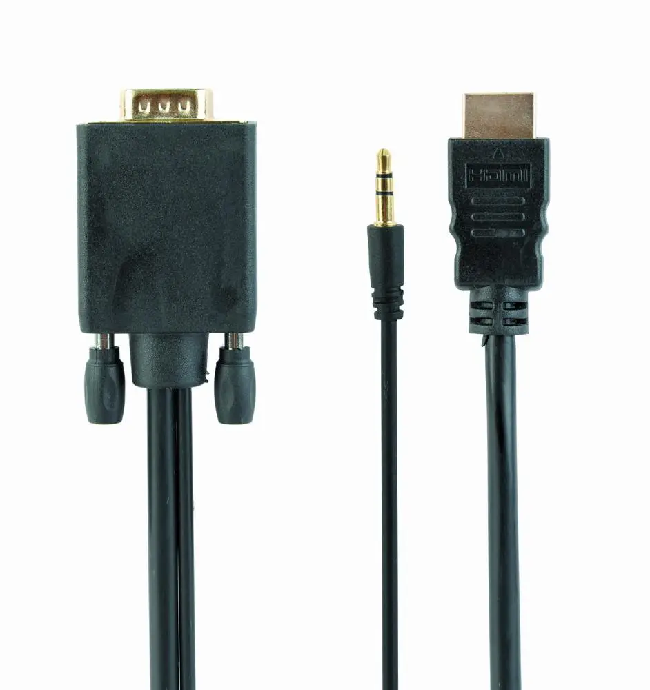 CABLE HDMI TO VGA +3.5MM/1.8M A-HDMI-VGA-03-6 GEMBIRD