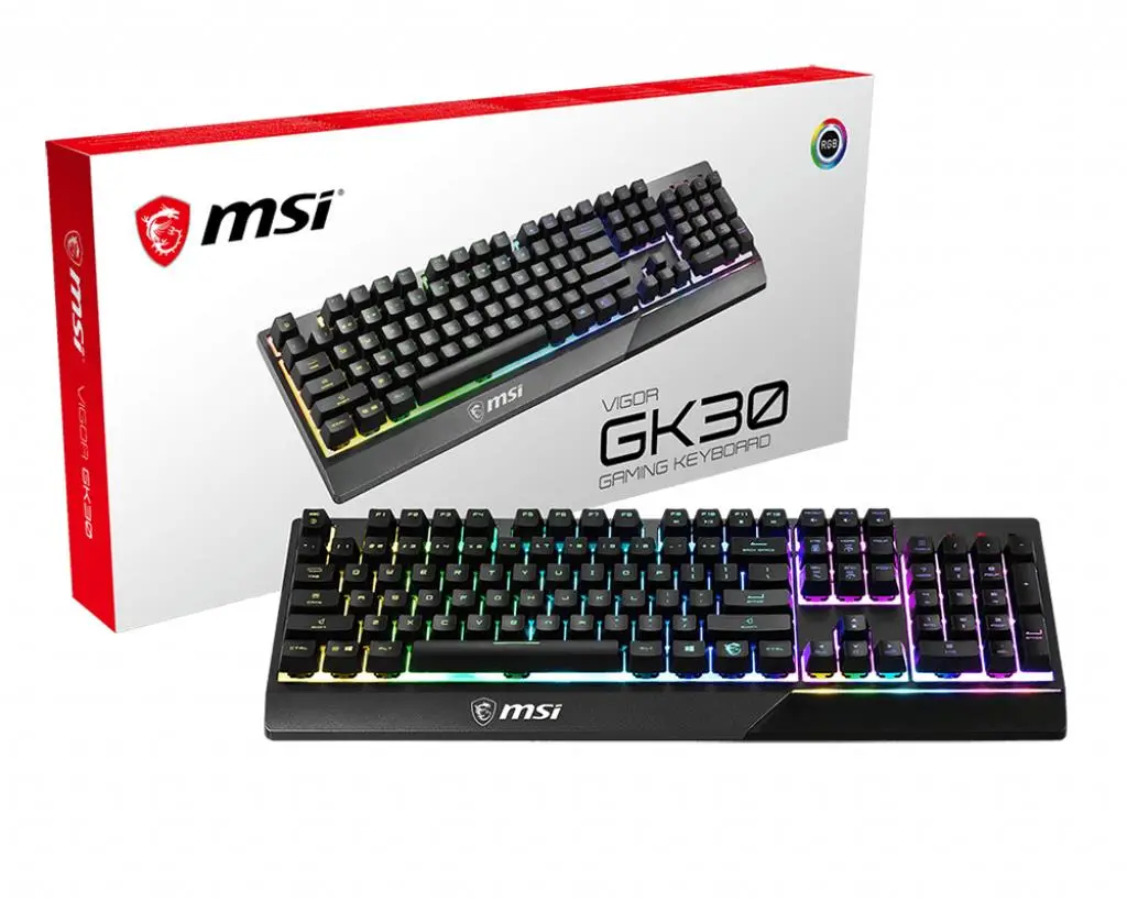 KEYBOARD GAMING BLACK ENG/VIGOR GK30 US MSI