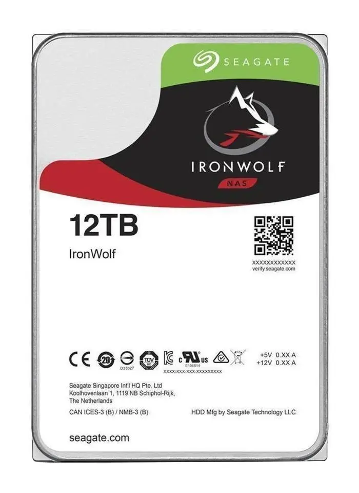 HDD|SEAGATE|IronWolf|12TB|SATA 3.0|256 MB|7200 rpm|3,5"