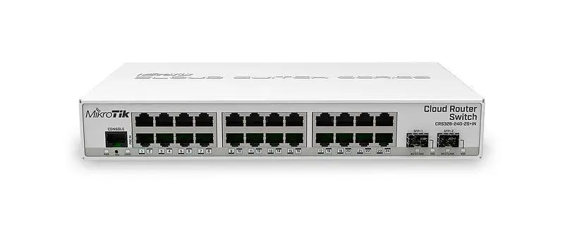 Switch|MIKROTIK|CRS326-24G-2S+IN|Switch type Managed|24xRJ-45 ports|RJ-45 Ports Type Gigabit Ethernet (10/100/1000)|2xSFP+ module slots quantity|10G support Yes|Power over Ethernet (PoE) Yes|CRS326-24G-2S+IN