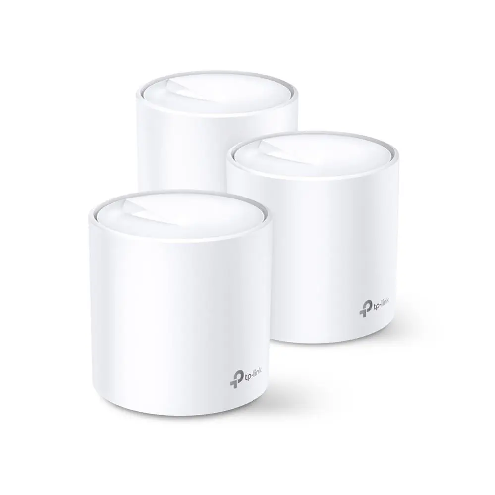 Wireless Router|TP-LINK|Deco X60 (3-pack)|Qtty 3 pc(s)|Qtty 3 pc(s)|Wi-Fi band Dual-band (2.4 GHz / 5 GHz)|Wi-Fi 6 (802.11ax)|Ethernet WAN Yes|2xEthernet LAN (RJ-45) ports|White|DECOX60(3-PACK)