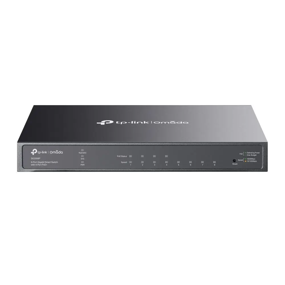 Switch|TP-LINK|Omada|TL-SG2008P|Type L2+|Desktop/pedestal|8x10Base-T / 100Base-TX / 1000Base-T|PoE+