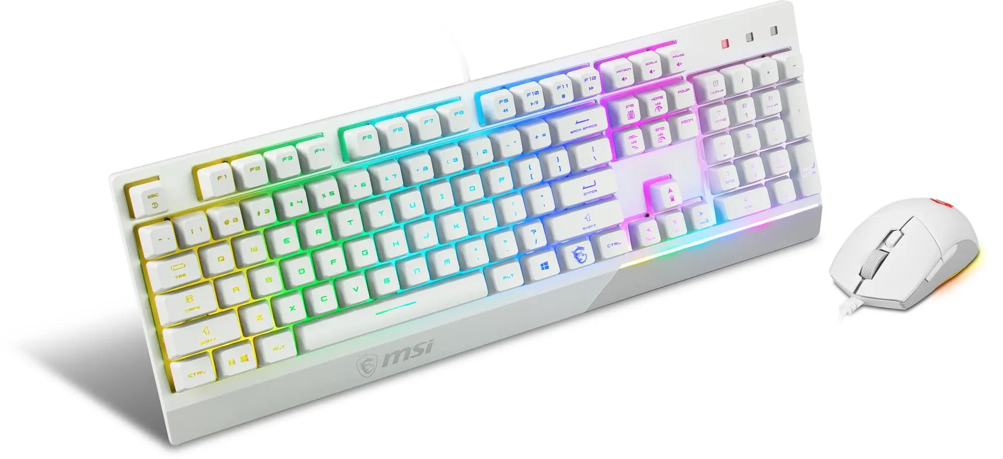 KEYBOARD +MOUSE/VIGOR GK30 COMBO WHITE US MSI