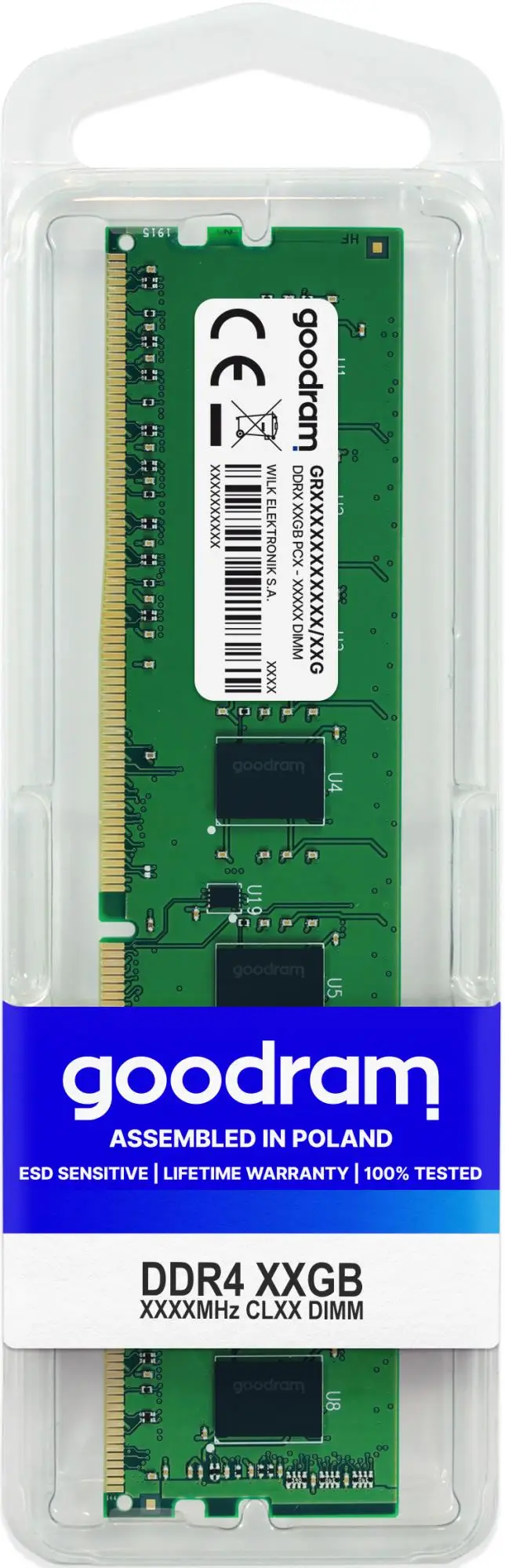 MEMORY DIMM 8GB PC25600 DDR4/GR3200D464L22S/8G GOODRAM