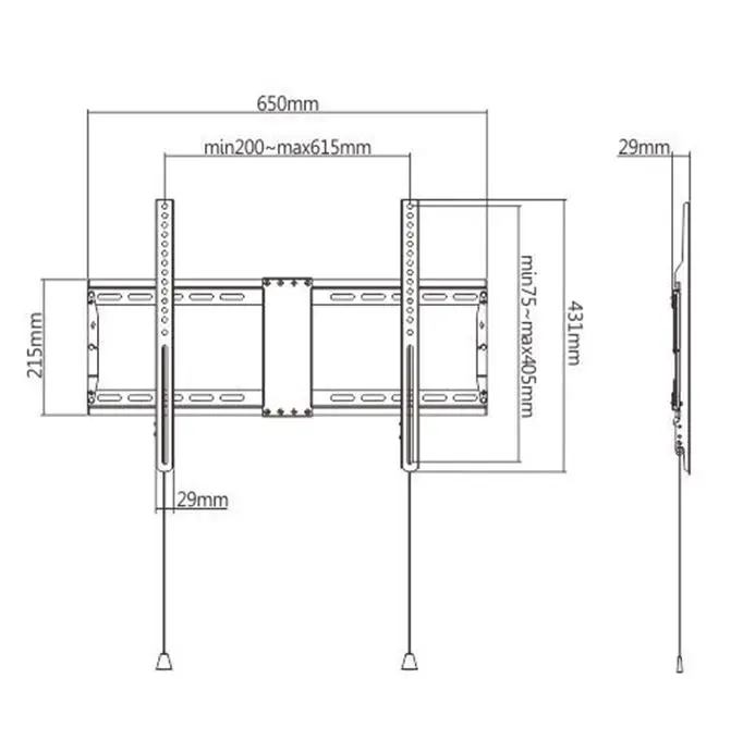 TV SET ACC WALL MOUNT 37-80"/WM-80F-01 GEMBIRD