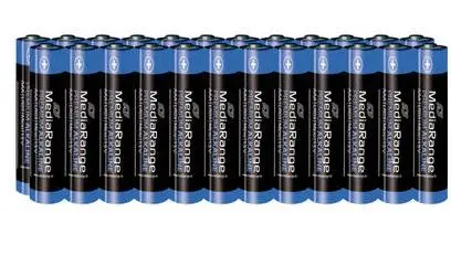 BATTERY ALKALINE AAA 1.5V/24PCS MRBAT103 MEDIARANGE