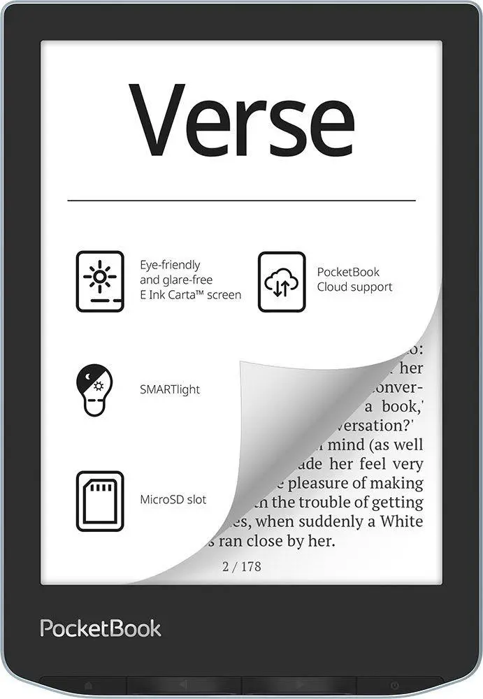 E-Reader|POCKETBOOK|Verse|6"|1024x758|1xUSB-C|Micro SD|Wireless LAN|Blue|PB629-2-WW