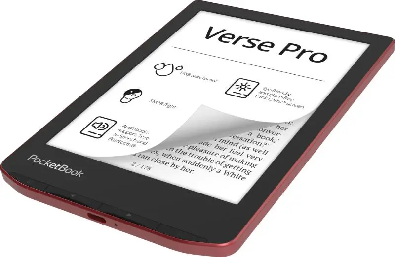 E-Reader|POCKETBOOK|Verse Pro|6"|1072x1448|1xUSB-C|Wireless LAN|Bluetooth|Red|PB634-3-WW