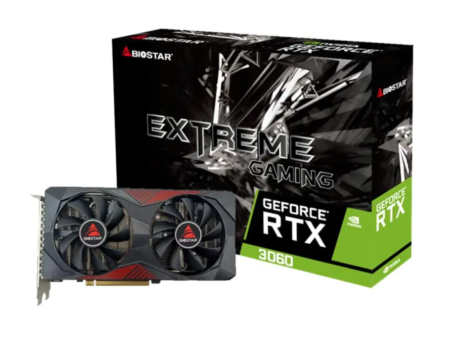 Graphics Card|BIOSTAR|NVIDIA GeForce RTX 3060|12 GB|GDDR6|192 bit|PCIE 4.0 16x|GPU 1320 MHz|Dual Slot Fansink|1xHDMI|3xDisplayPort|VN3606RML9
