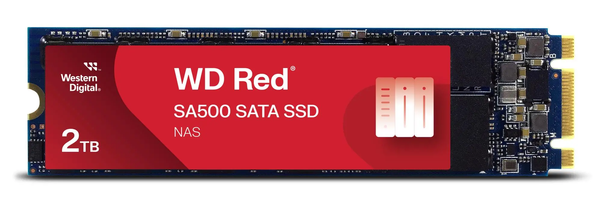SSD|SANDISK|1300xTBW rating|MTBF 1750000 h|Read speed 560 MB/s|Write speed 530 MB/s|Serial ATA III|M.2|2000 GB|POWERED BY SANDISK|Red SA500|WDS200T1R0B