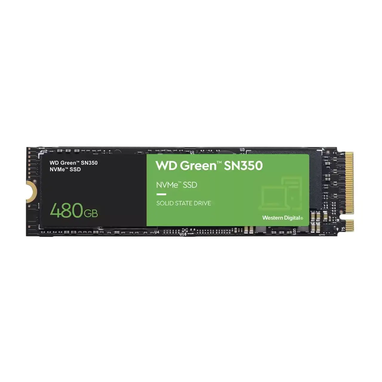 SSD|SANDISK| 480 GB|M.2|PCI Express 3.0|NVMe Yes|Write speed 1650 MB/s|Read speed 2400 MB/s|MTBF 1000000 h|60xTBW rating|WDS480G2G0C