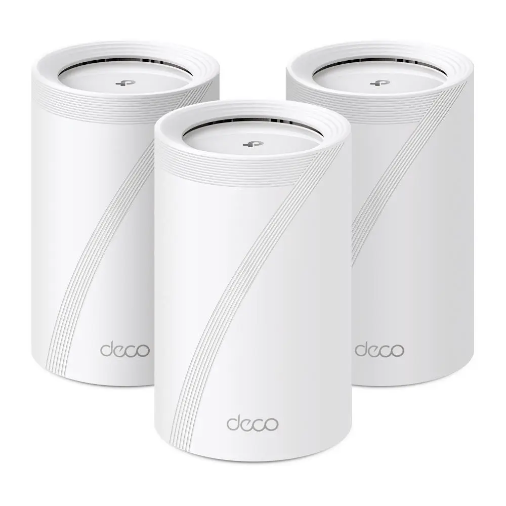 Wireless Router|TP-LINK|Wireless Access Point / Router|3-pack|9300 Mbps|Mesh|Wi-Fi 7|USB 3.0|4x2.5GbE|LAN \ WAN ports 4|Number of antennas 4|DECOBE65(3-PACK)
