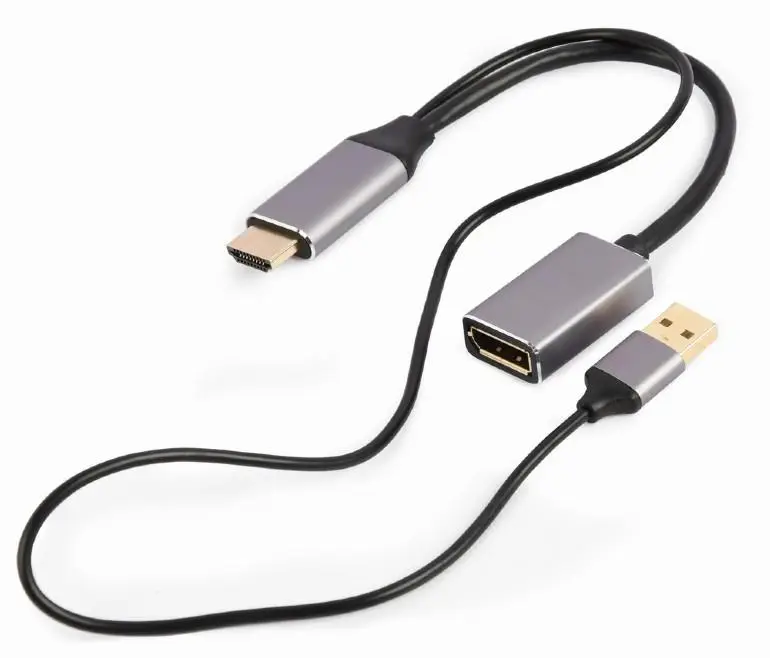I/O ADAPTER HDMI TO DP/BLACK A-HDMIM-DPF-02 GEMBIRD