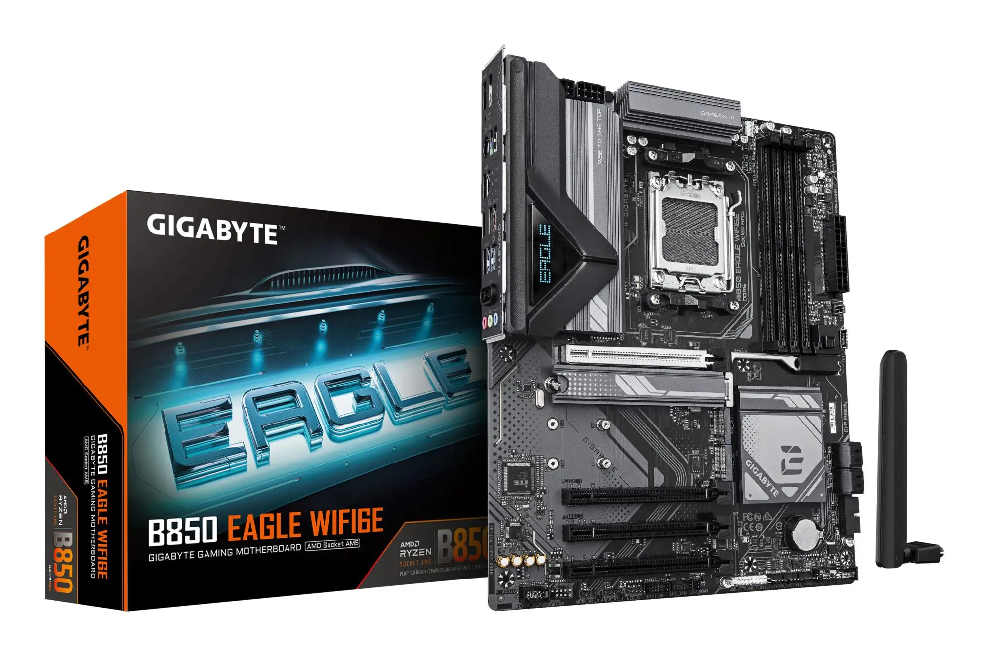Mainboard|GIGABYTE|AMD B850|Socket AM5|ATX|RAM DDR5-SDRAM|4xSlots|Wi-Fi Yes|Bluetooth Yes|3xNumber of M.2 (M) slots|B850 EAGLE WIFI6E|B850EAGLEWIFI6E
