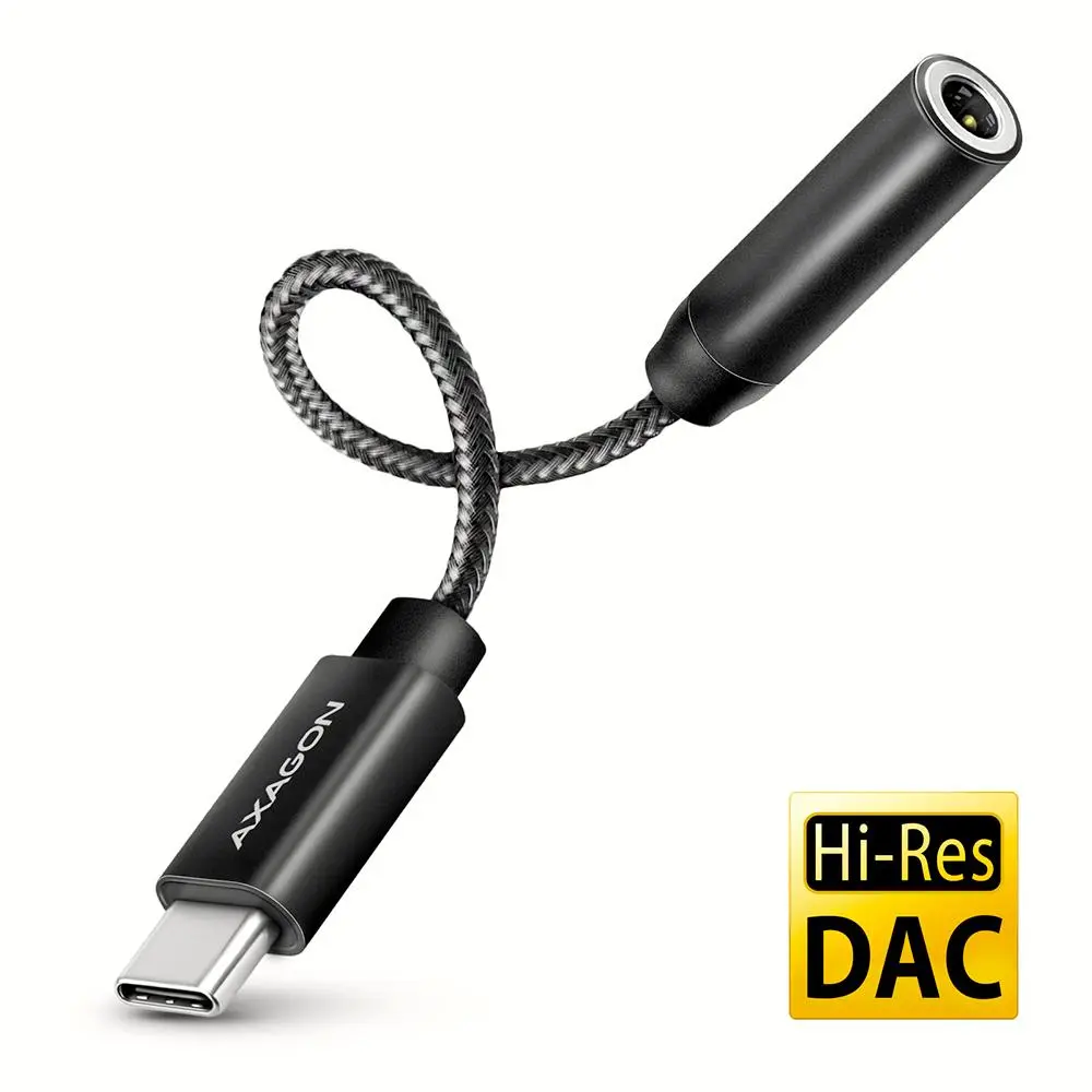 ADAPTER USB-C TO AUDIO 3.5MM/DAC 0.1M ADA-HC AXAGON
