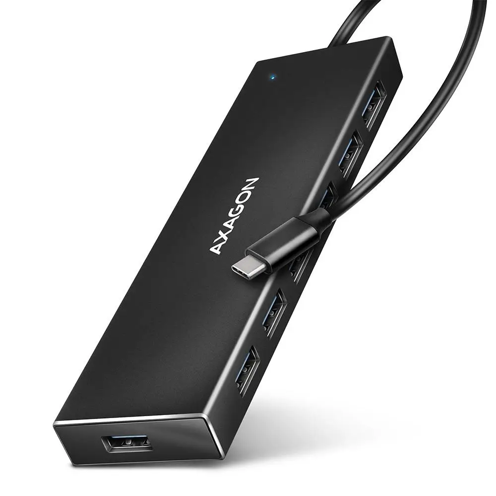 I/O HUB USB-C 7PORT FLAT/0.3M HUE-F7C AXAGON