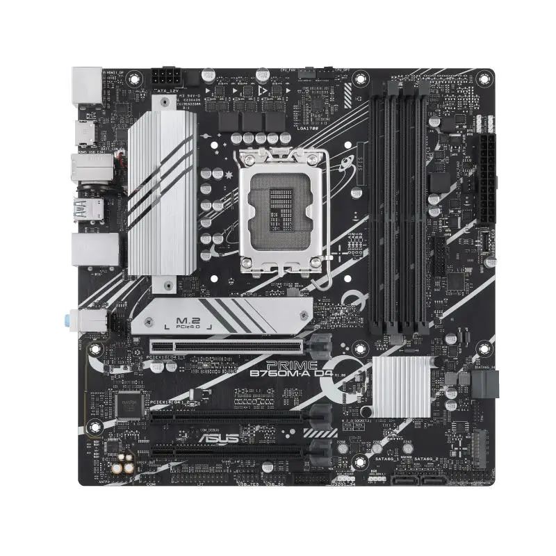 Mainboard|ASUS|Intel B760 Express|LGA1700|Micro-ATX|Memory DDR4|Memory slots 4|1xPCI-Express 4.0 16x|2xM.2|1xHDMI|1xDisplayPort|4xUSB 2.0|2xUSB 3.2|1xPS/2|1xRJ45|3xAudio port|PRIMEB760M-AD4-CSM