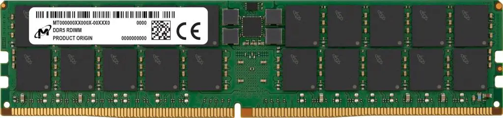 Server Memory Module|MICRON|DDR5|128GB|RDIMM|5600 MHz|CL 46|1.1 V|MTC40F2047S1RC56BR