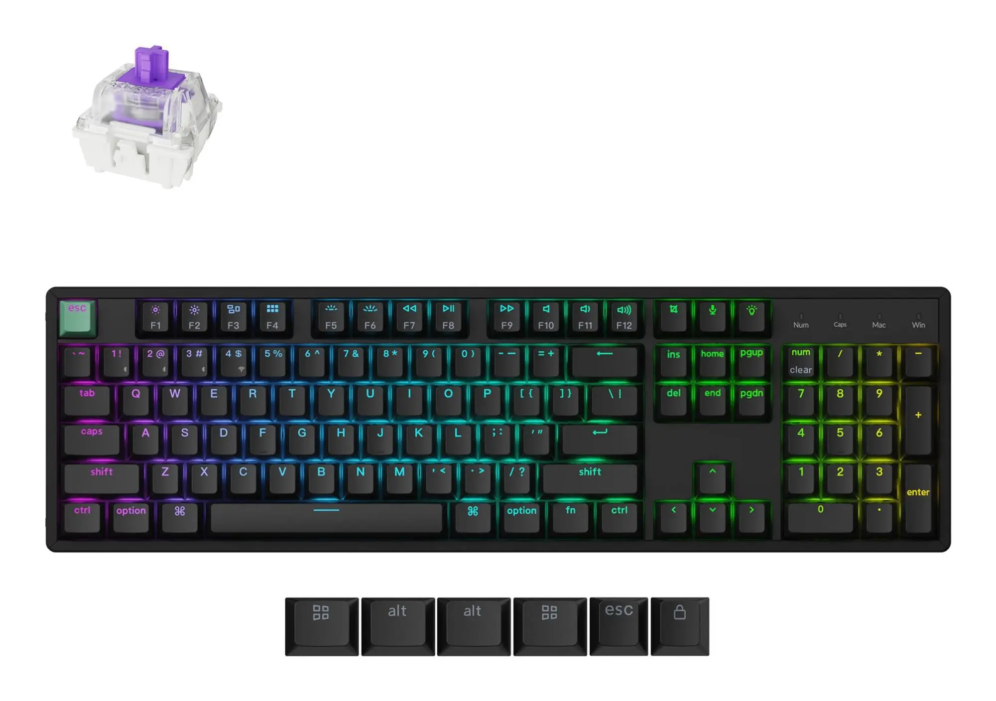 KEYBOARD WRL K10 HE/BLACK K10H-J1 KEYCHRON