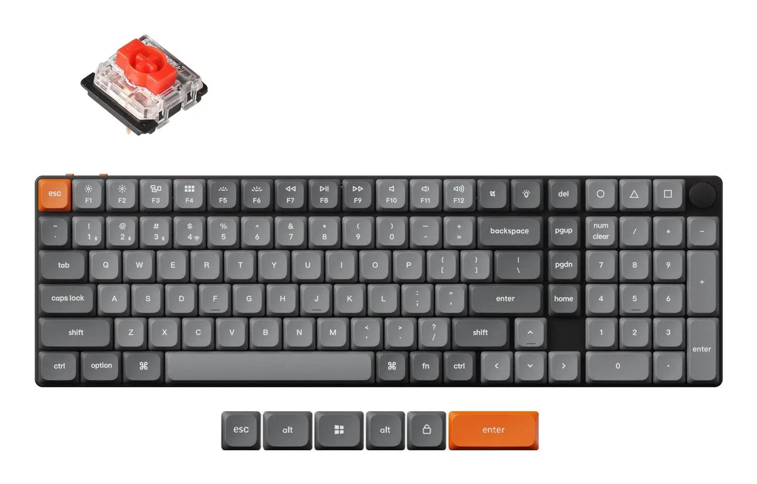 KEYBOARD WRL K17 MAX RGB/BLACK K17M-H1 KEYCHRON