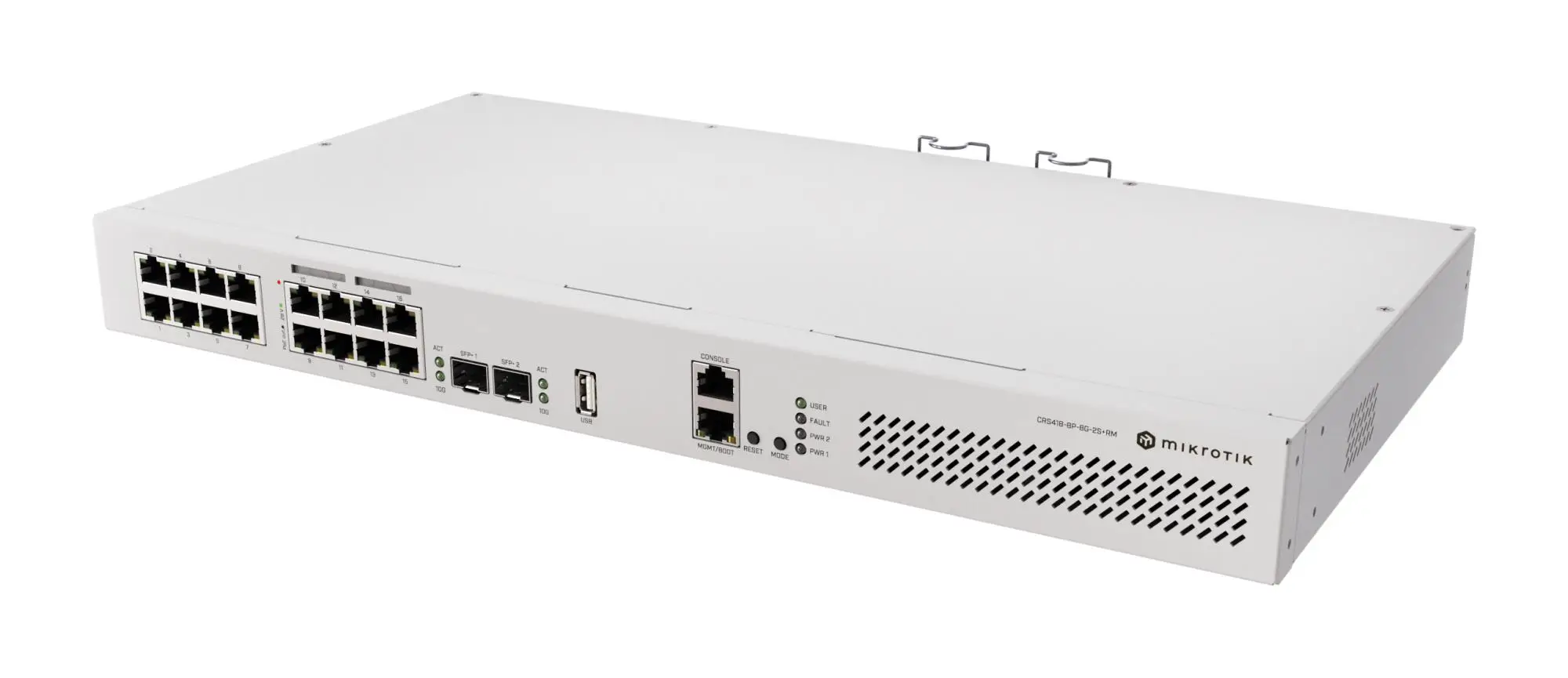 Switch|MIKROTIK|CRS418-8P-8G-2S+RM|Switch layer L2/L3|Rack mounting Yes|Form factor