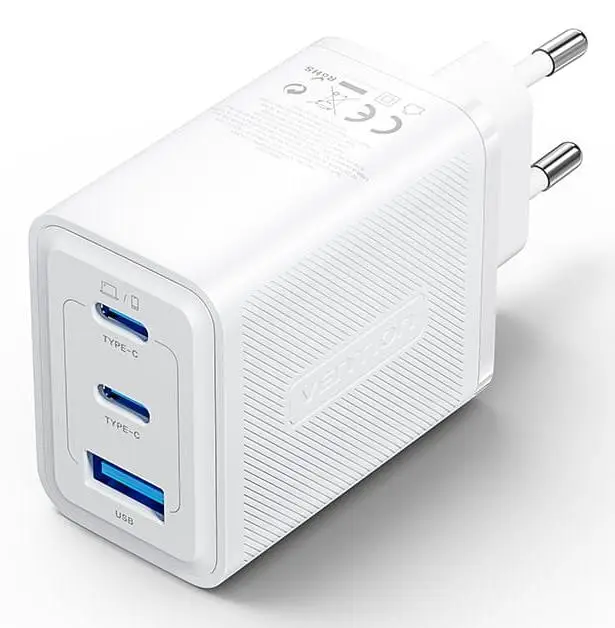 MOBILE CHARGER WALL 65W USB/3P WHITE FERW0-EU VENTION