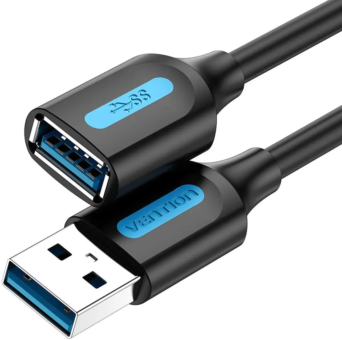 CABLE USB3.0 MALE TO FEMALE/3M BLACK CBHBI VENTION