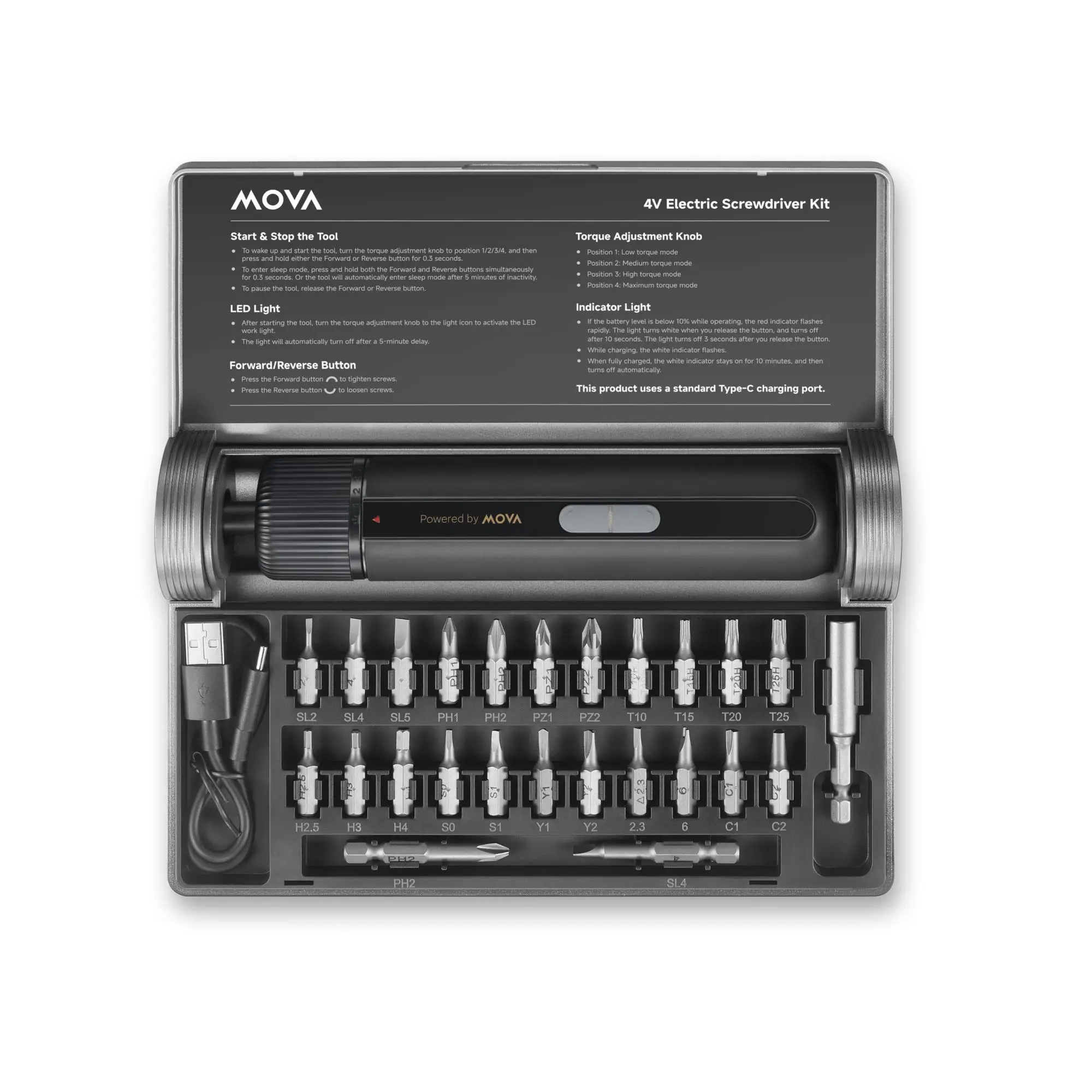ELECTRIC SCREWDRIVER 4V 8N/MSD008 MOVA
