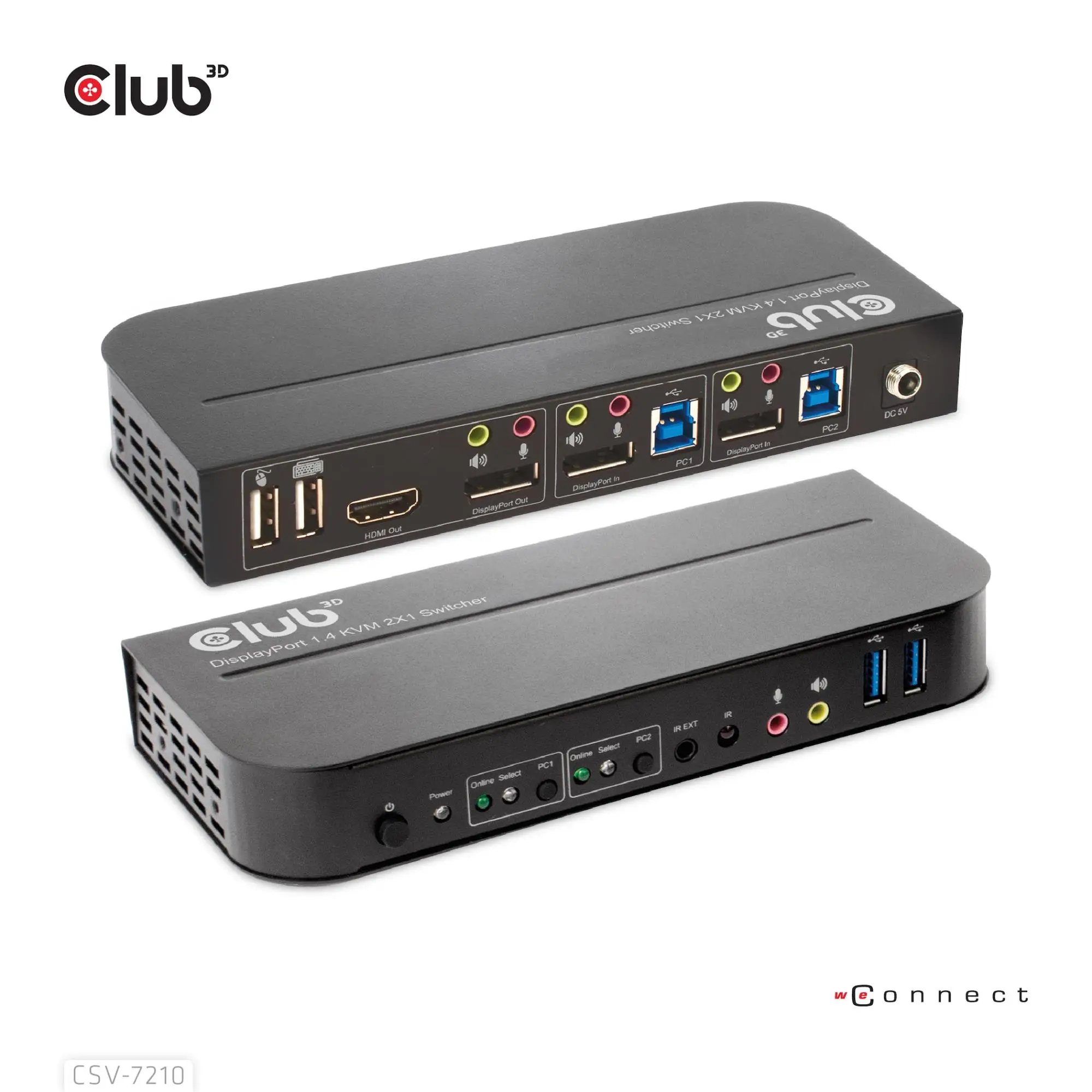 VIDEO SWITCH KVM DP/HDMI/CSV-7210 CLUB3D