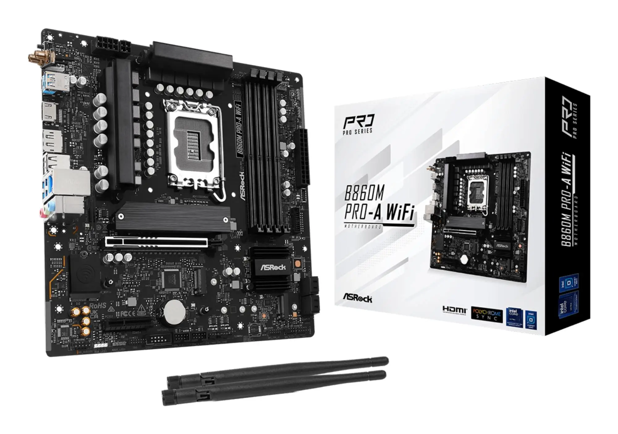 Mainboard|ASROCK|Intel B860 Express|LGA1851|Micro-ATX|Memory DDR5|Memory slots 4|B860MPRO-AWIFI