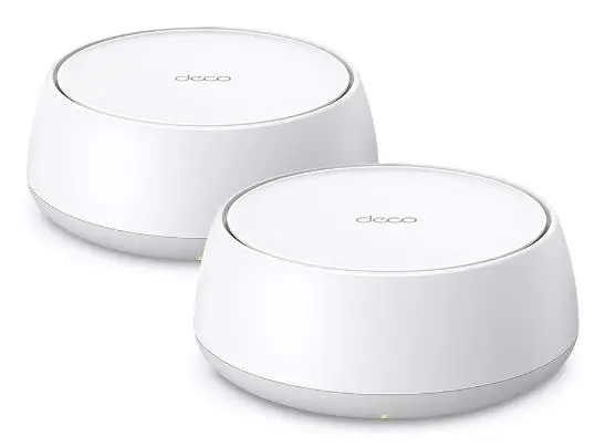 Wireless Router|TP-LINK|Deco BE22|Product type Mesh system|Qtty 2 pc(s)|Qtty 2 pc(s)|Wi-Fi band Dual-band (2.4 GHz / 5 GHz)|Wi-Fi 7 (802.11be)|2xEthernet LAN (RJ-45) ports|WLAN speed 3570 Mbit/s|White|DECOBE22(2-PACK)
