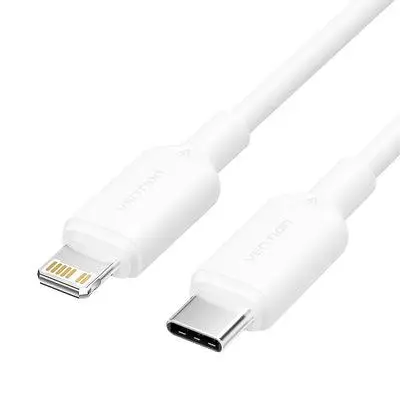 CABLE USB-C TO LIGHTNING/1M WHITE LAKWF VENTION