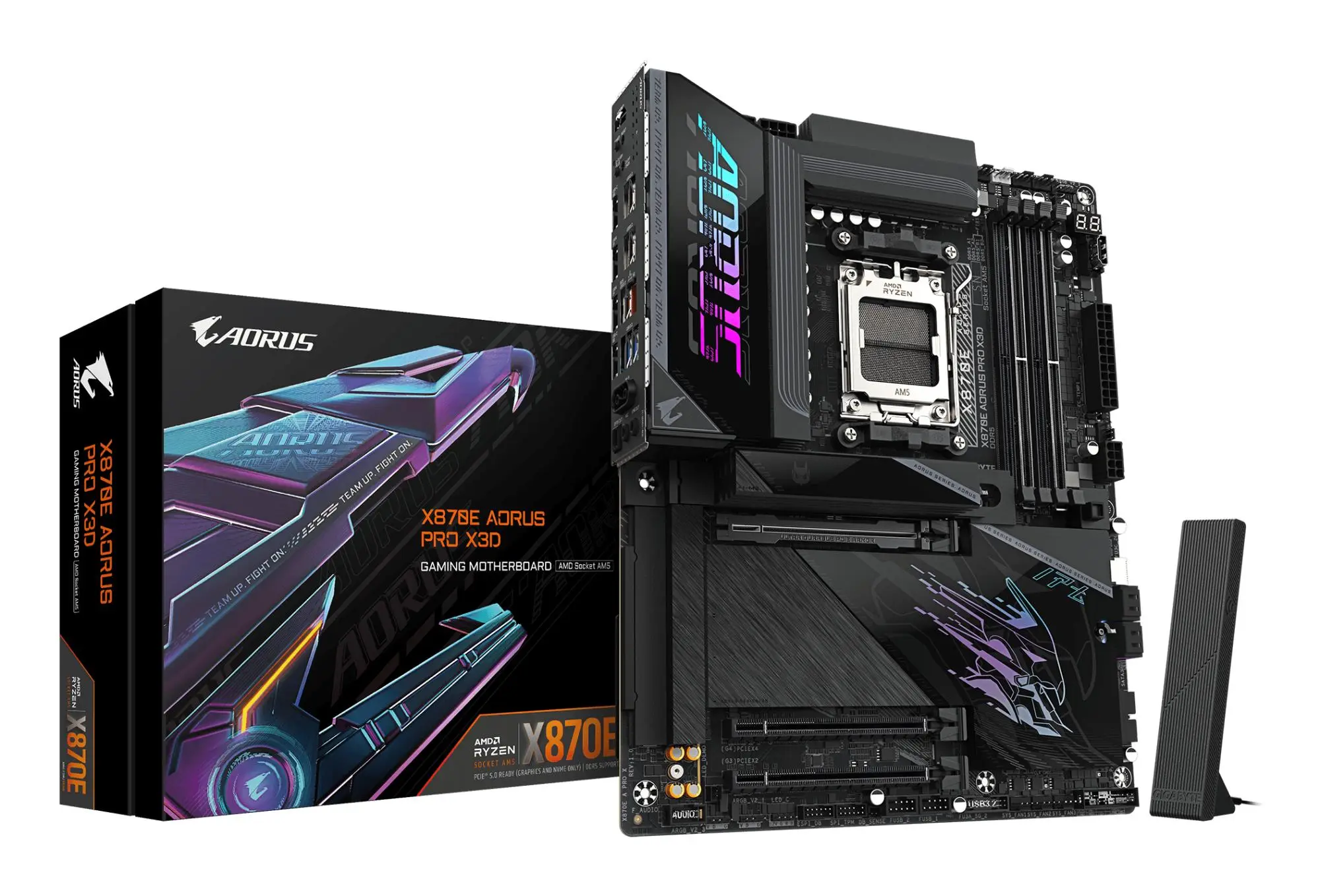 Mainboard|GIGABYTE|AMD X870E|Socket AM5|ATX|RAM DDR5-SDRAM|4xSlots|Wi-Fi Yes|Bluetooth Yes|4xNumber of M.2 (M) slots|GIGABYTE X870E AORUS PRO X3D|X870EAPROX
