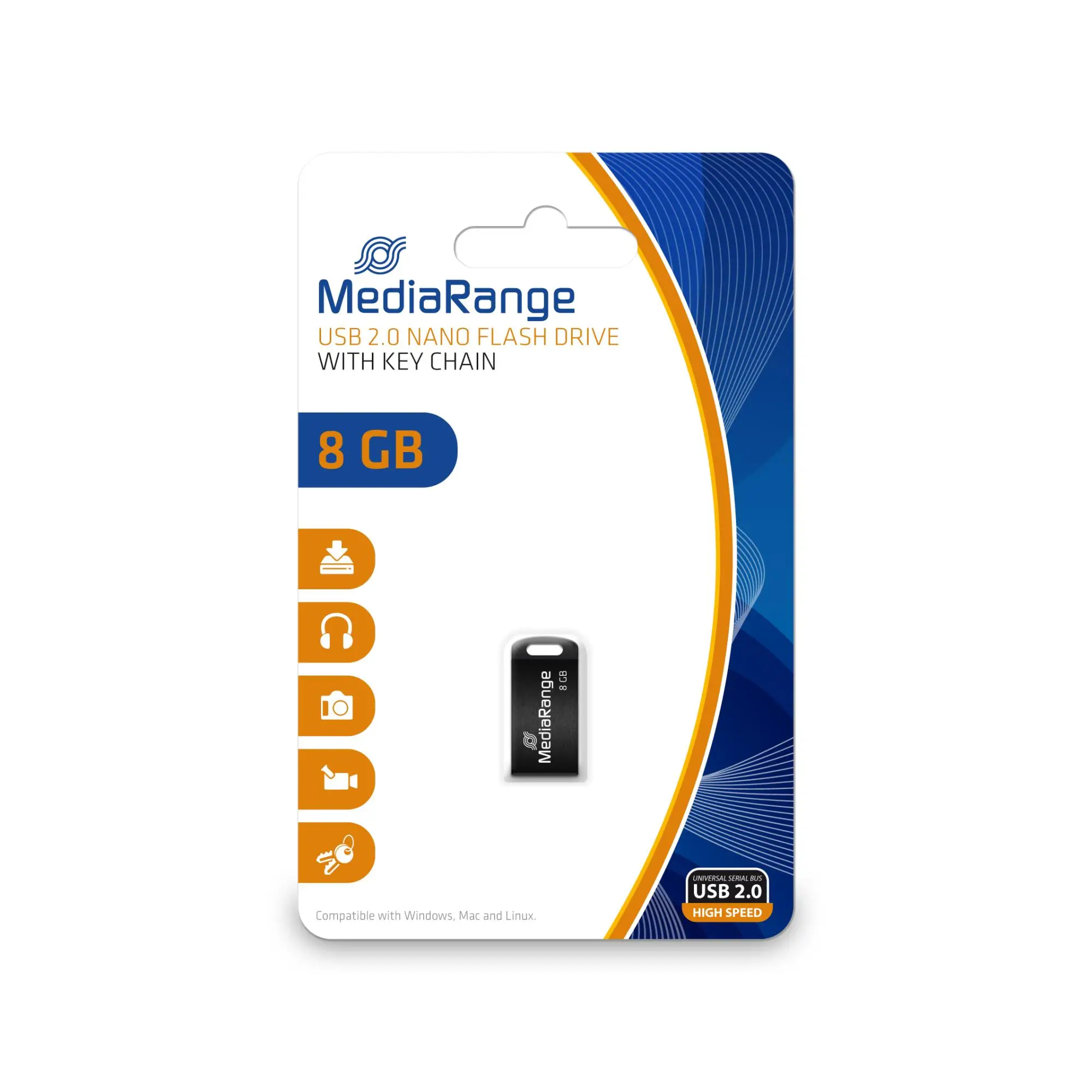 MEMORY DRIVE FLASH USB2 8GB/MR920 MEDIARANGE