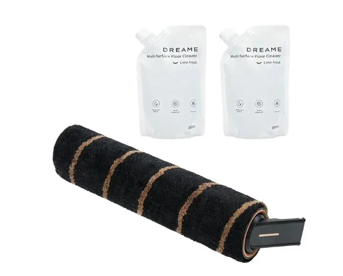 Vacuum Cleaner Accessory|DREAME|Soft Brush Roller*1+ Multi-Surface Floor Cleaner 300ml*2|Model VFBA|For V18S Aqua/Z10S Station/Z30S Station/R20 Ultra/R20 Ultra AquaCycle/Z30 Ultra|VFBA