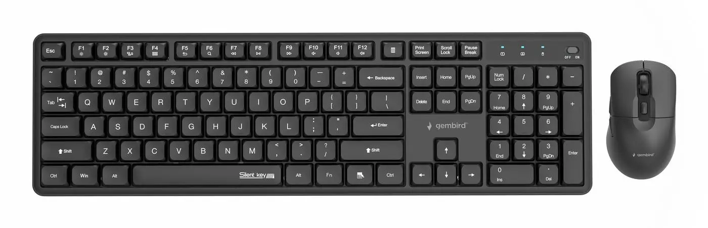 KEYBOARD +MOUSE WRL ENG/BLACK KBS-WMS-01 GEMBIRD
