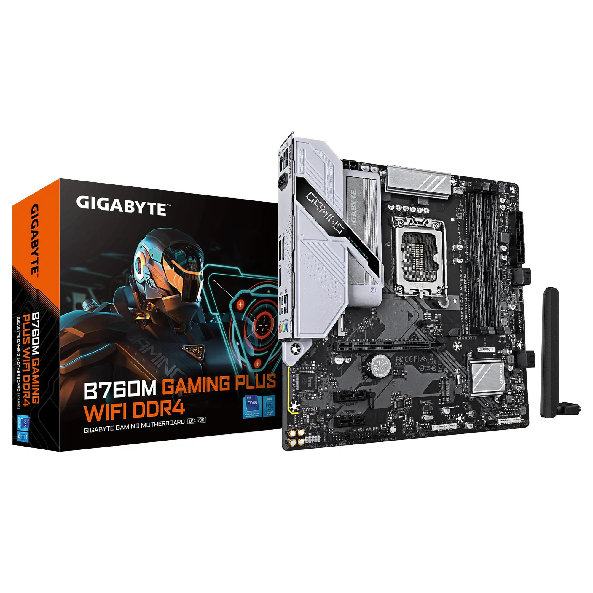 Mainboard|GIGABYTE|GIGABYTE B760M GAMING PLUS WIFI DDR4 (REV. 1.1)|Intel B760|LGA 1700|micro ATX|RAM DDR4-SDRAM|4xSlots|Wi-Fi Yes|Bluetooth Yes|2xNumber of M.2 (M) slots|B760MGPWIFIDDR41.1