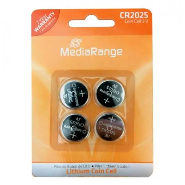 BATTERY LITHIUM CR2025 3V/4PCS MRBAT131 MEDIARANGE