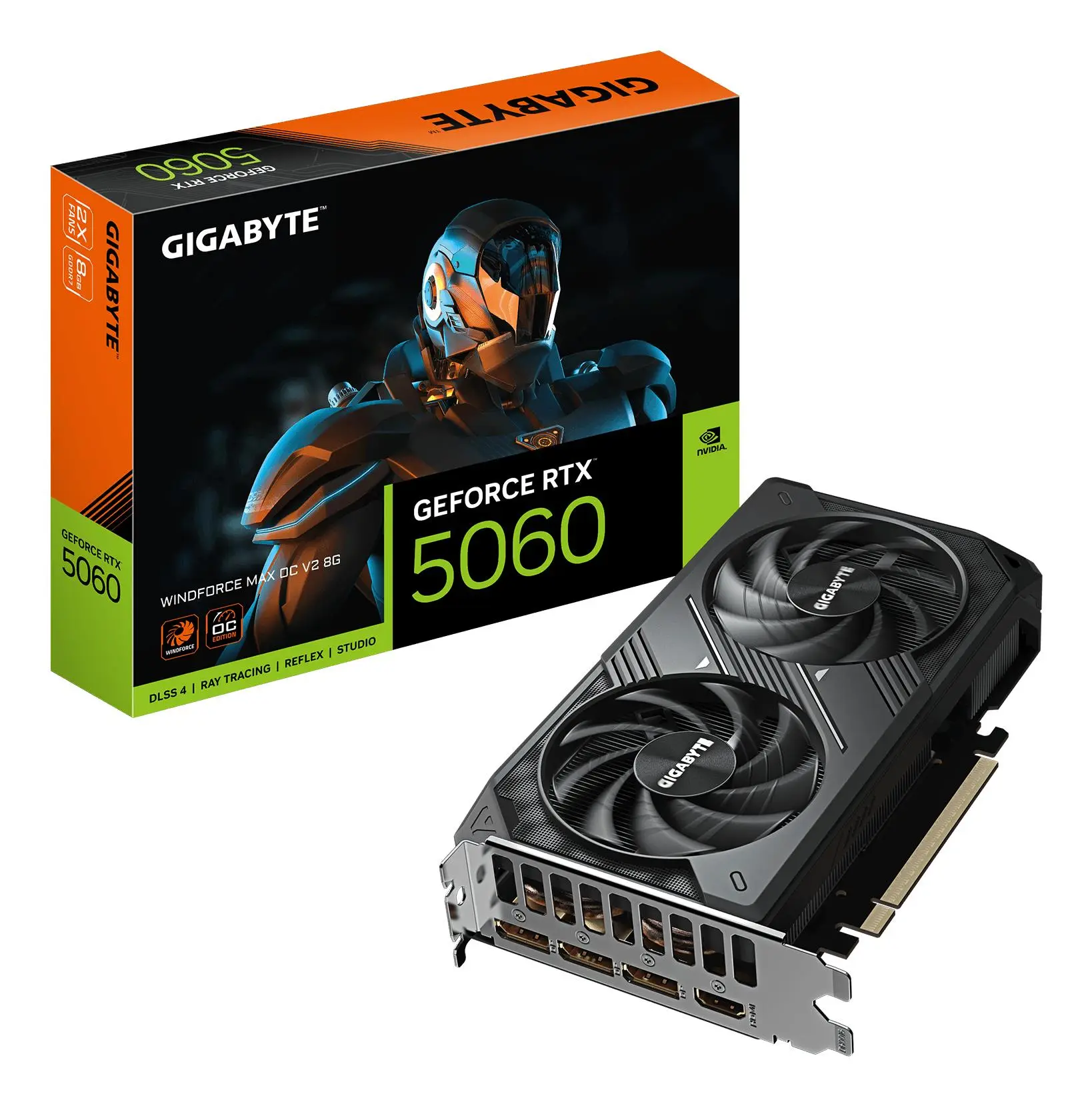 Graphics Card|GIGABYTE|NVIDIA|GeForce RTX 5060|2512 MHz|8 GB|GDDR7|128 bit|PCI Express 5.0|Active|GV-N5060WF2MAXOCV2-8GD