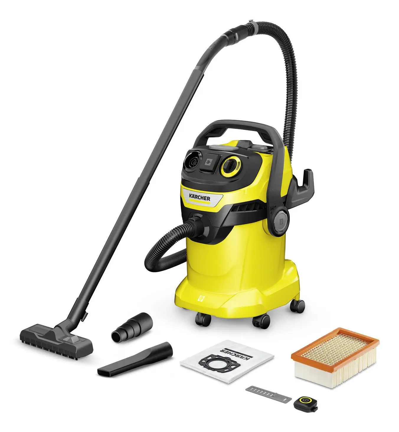 Vacuum Cleaner|KARCHER|Input power 1200 W|Dust capacity 25 L|Drum vacuum|Cleaning type Dry&wet|Dust container Dust bag|Colour Black/Yellow|1.628-317.0