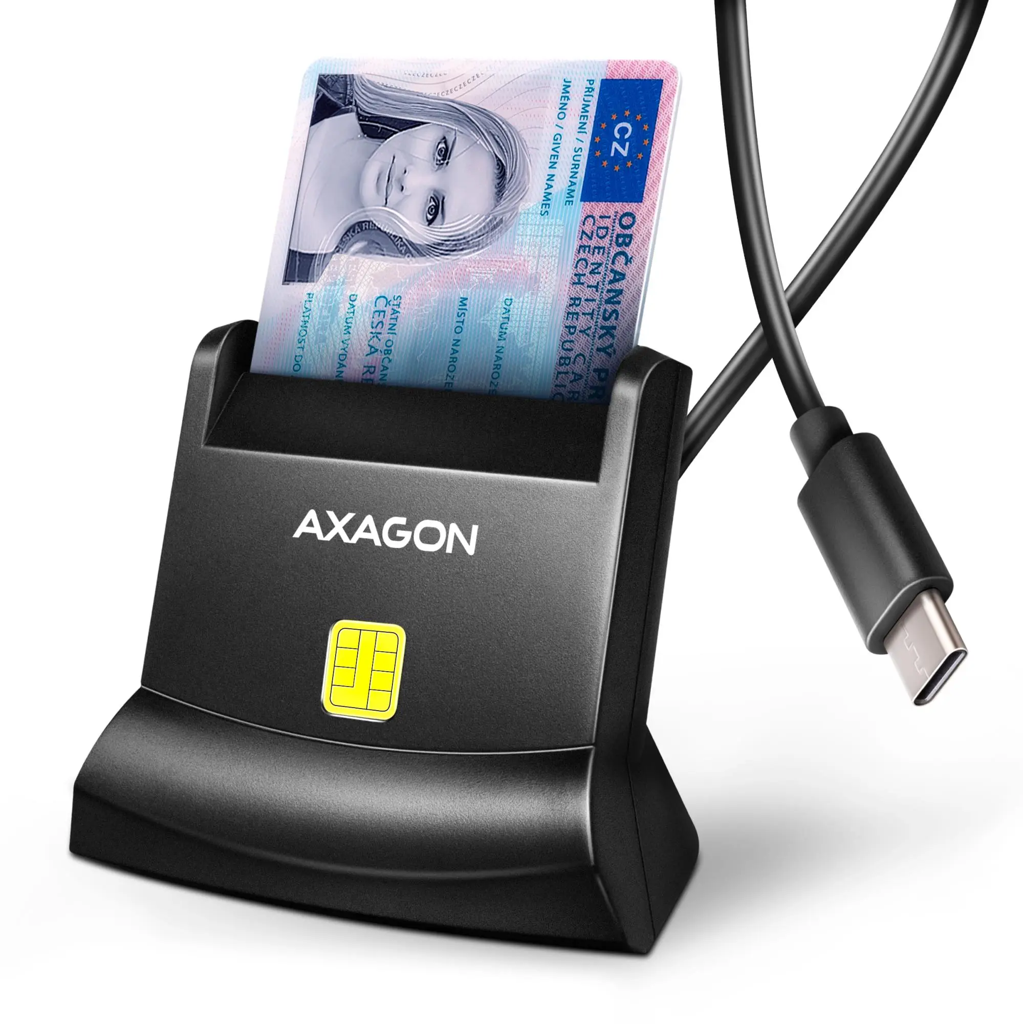 CARD READER STAND SMARTCARD/ID/USB-C 1.2M CRE-SM4NC AXAGON