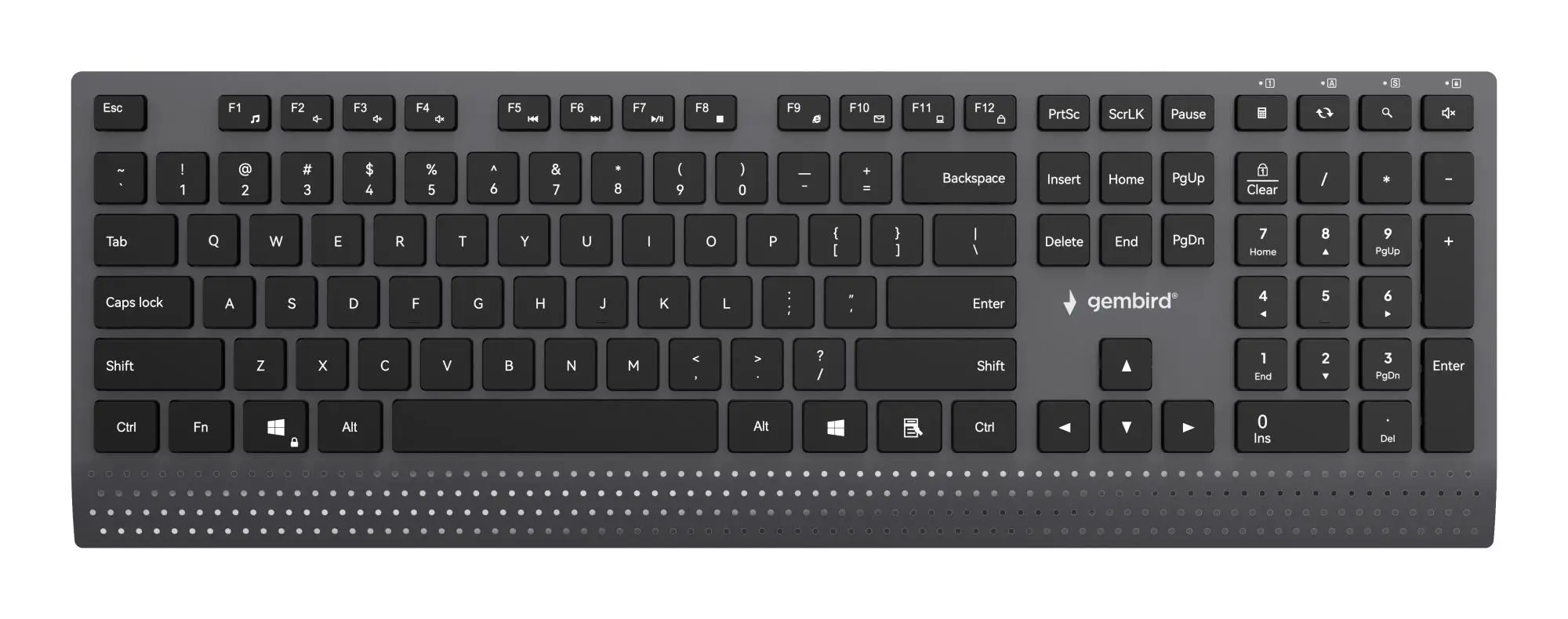 KEYBOARD MULTIMEDIA USB ENG/BLACK KB-MCH-06 GEMBIRD
