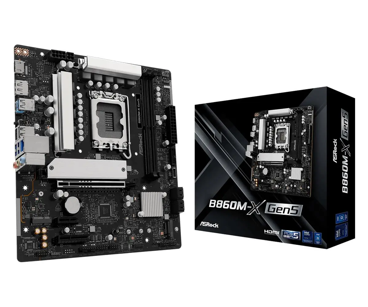 Mainboard|ASROCK|Intel B860|LGA 1851 (Socket V1)|micro ATX|RAM DDR5-SDRAM|2xSlots|1xNumber of M.2 (M) slots|B860M-XGEN5