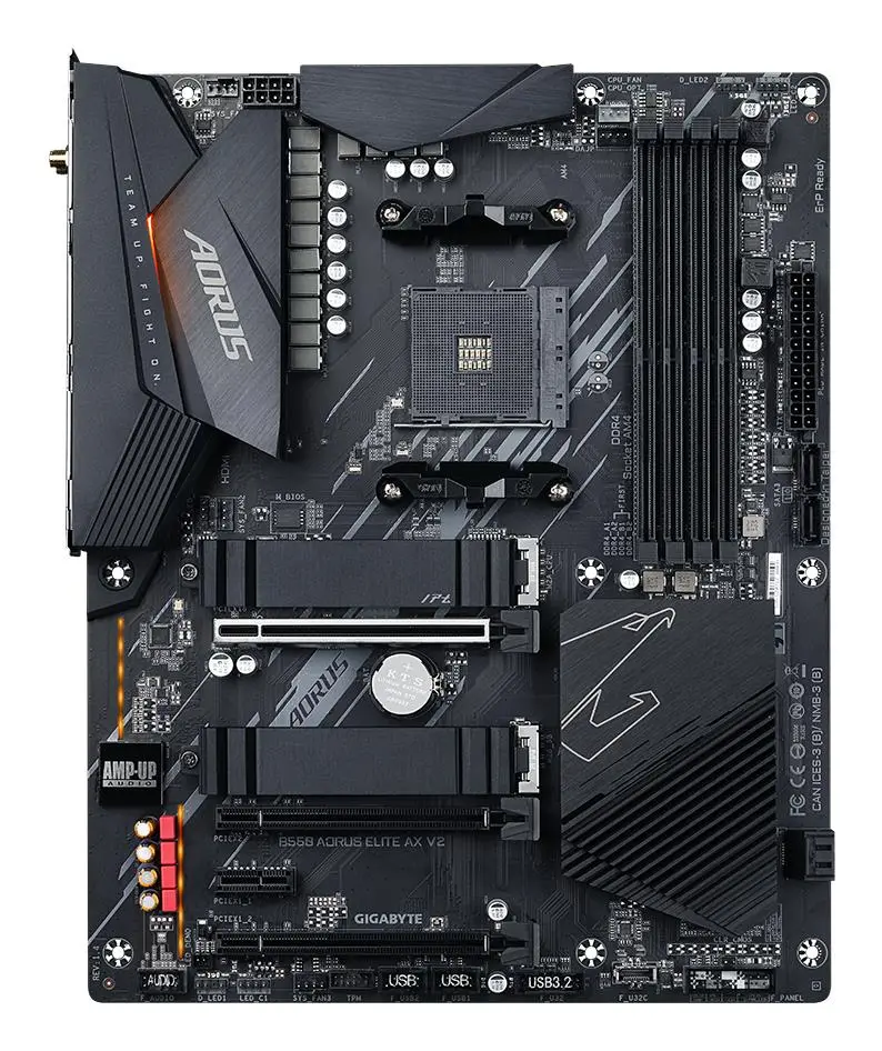 Mainboard|GIGABYTE|AMD B550|Socket AM4|ATX|RAM DDR4-SDRAM|4xSlots|Wi-Fi Yes|Bluetooth Yes|1xPCI Express x1 slots|3xPCI Express x16 slots|2xNumber of M.2 (M) slots|B550AORUSELITEAXV21.5
